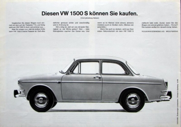 Volkswagen 1500 S Modelprogram 1963 Carbrochure (0674)